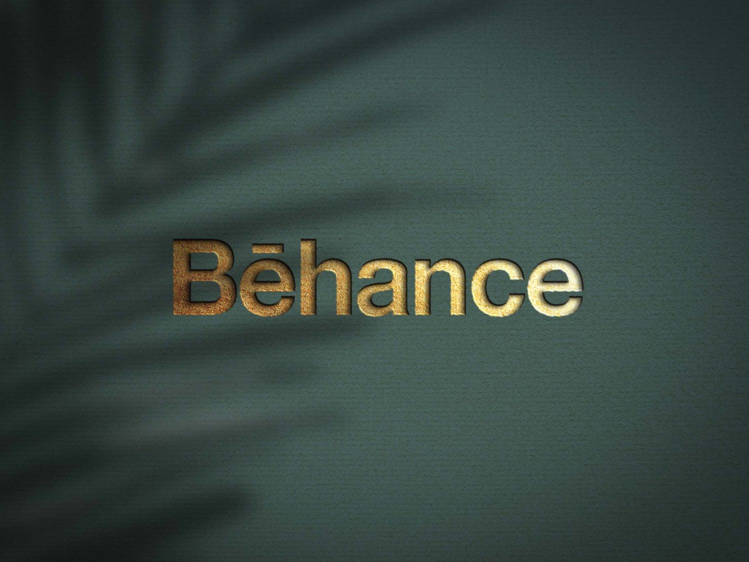Behance Gold Cut Logo Mockup
