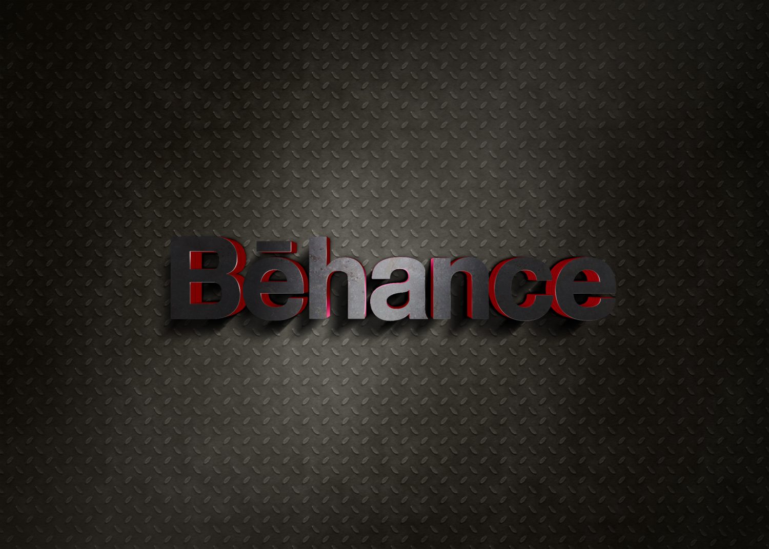 Behance Light 3D PSD Logo Mockup