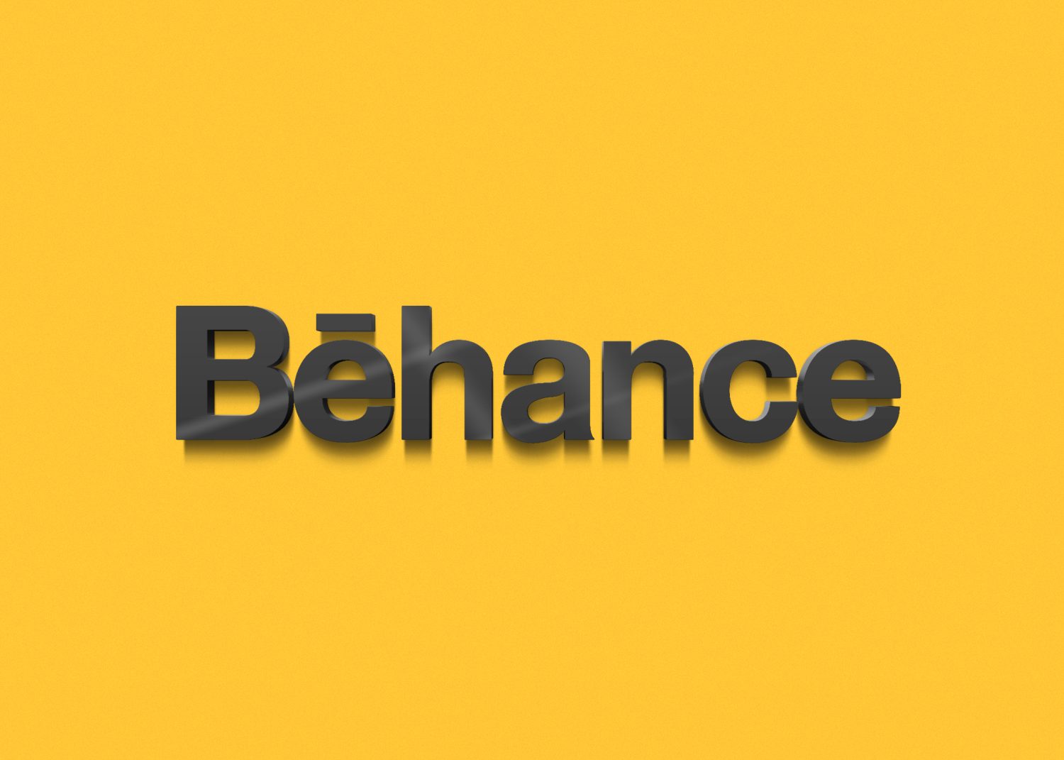 behance Modern 3D logo mock-up