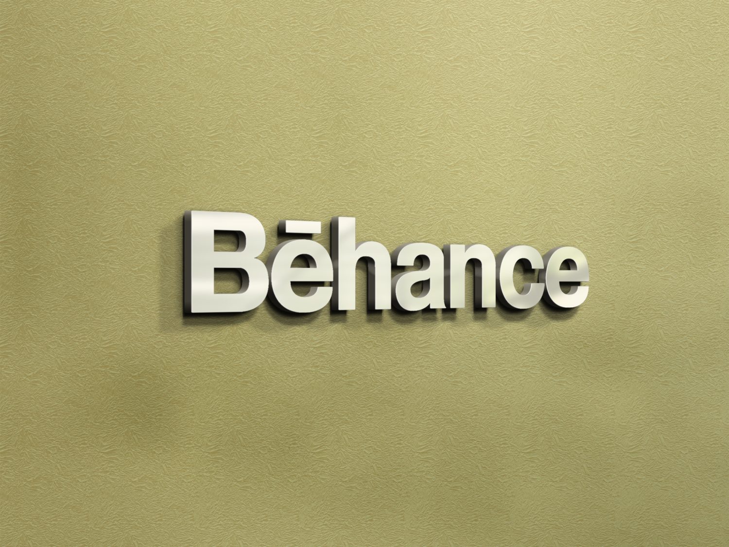 Behance New 3D Logo Mockup