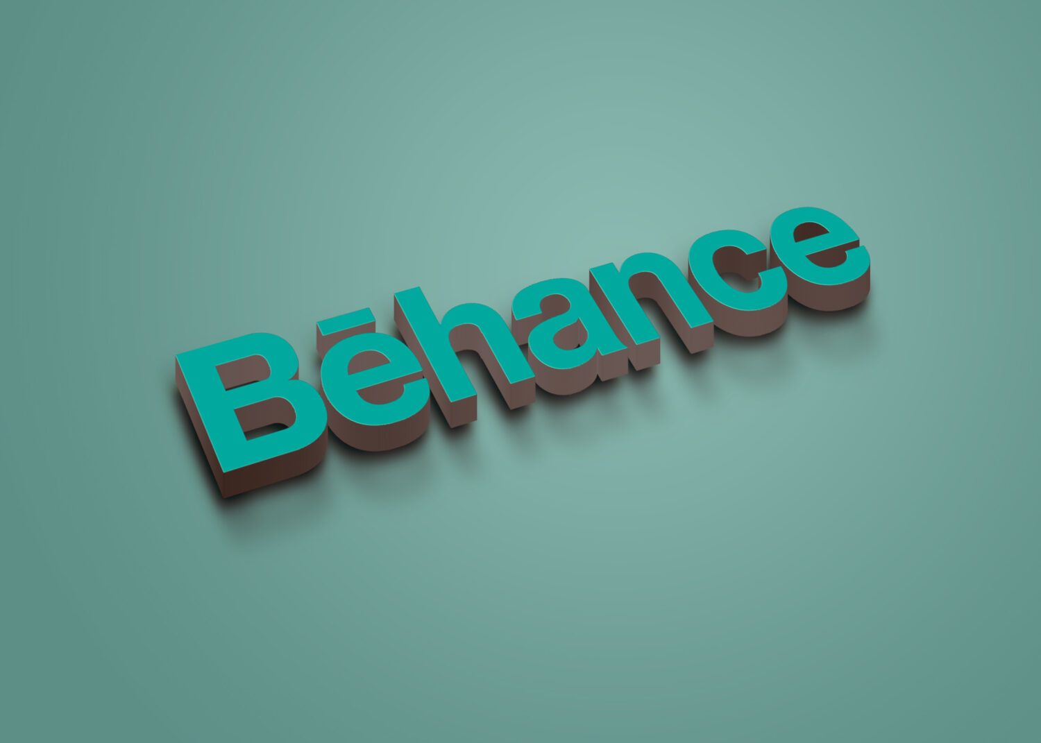 behance Free Online 3D Logo Mockup