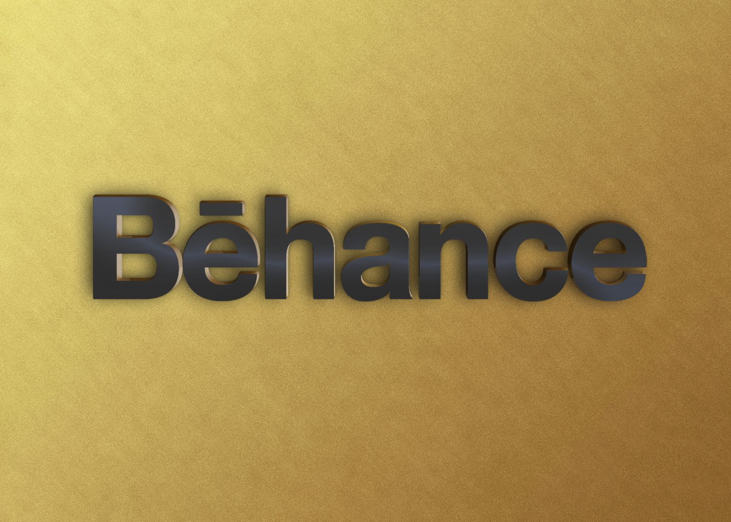 behance Free Plain 3D Logo Mockup