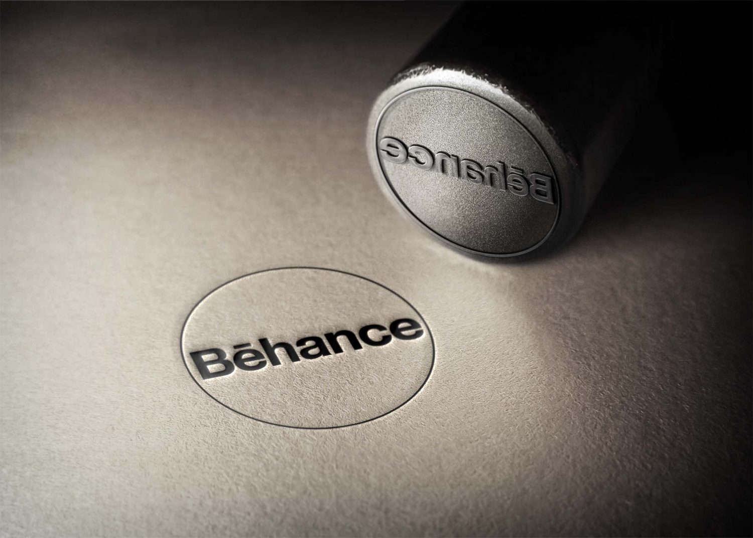 behnace Round Stamp Logo Mockup