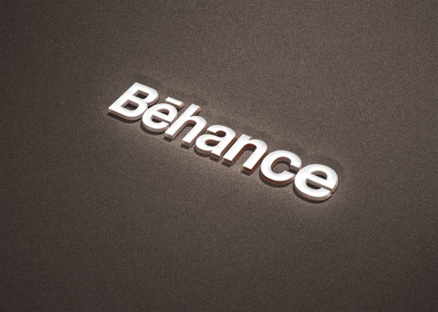 Behance Simple 3D Logo Mockup