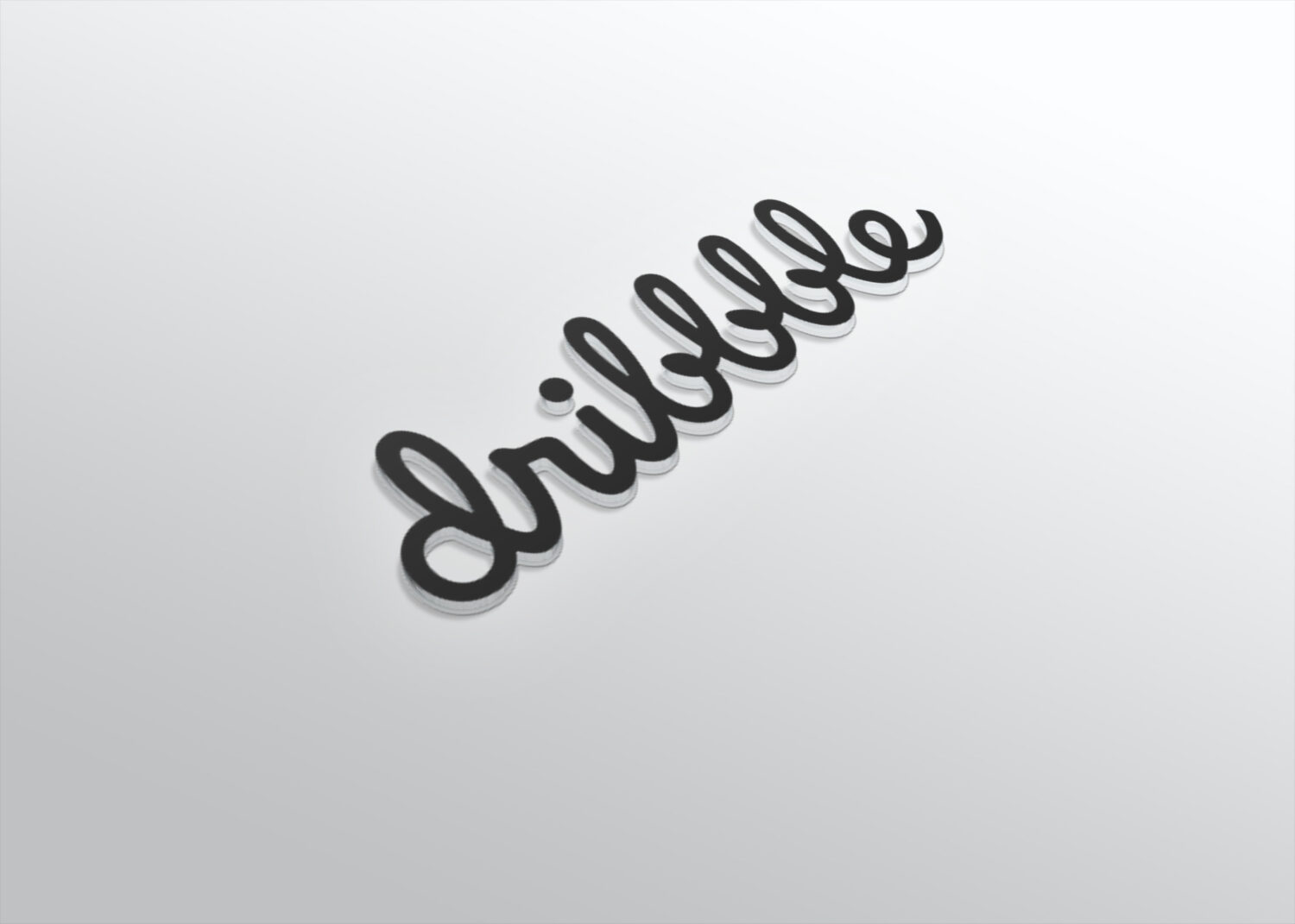 Dribbble Transparent 3D Logo Mockup