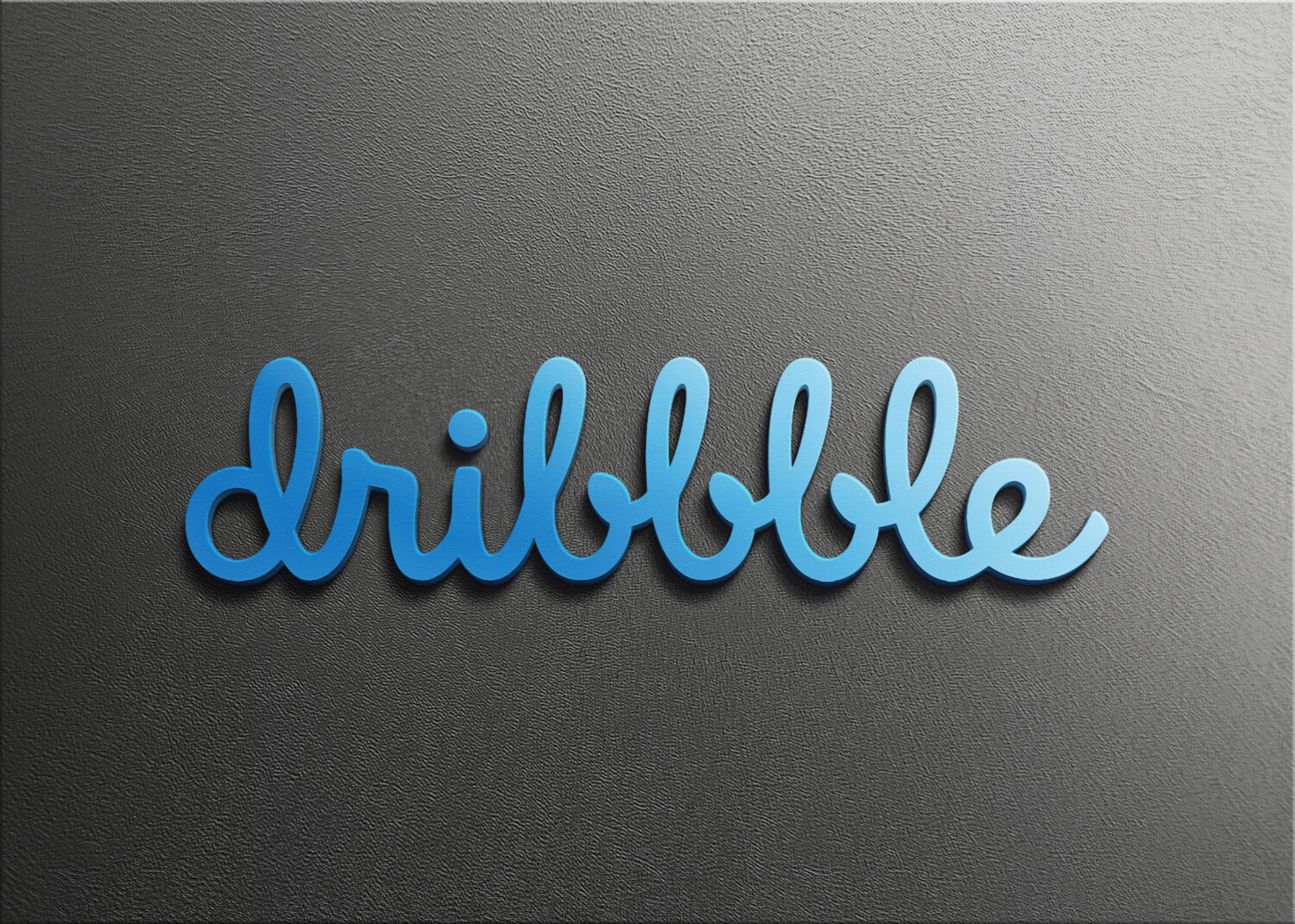 dribbble Free Clean 3d logo mockup