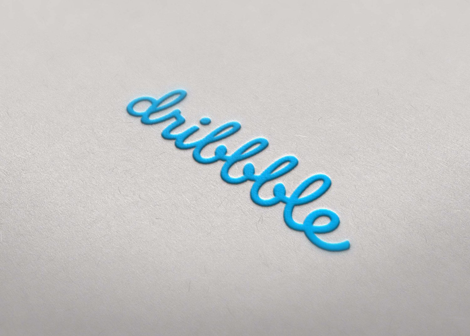 Dribble Embross Logo Mockup