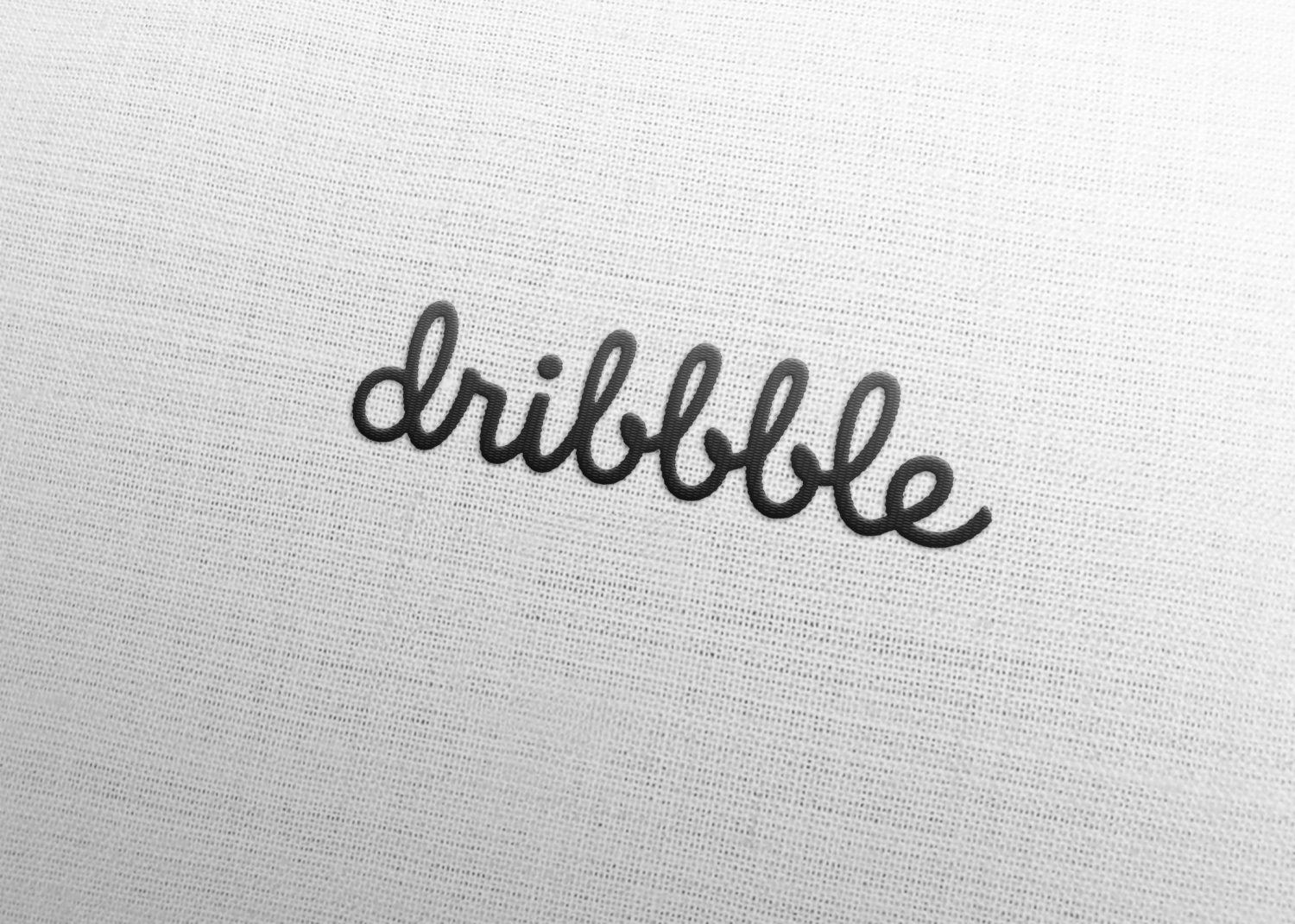 dribbble Free Fabric Logo Mock-up