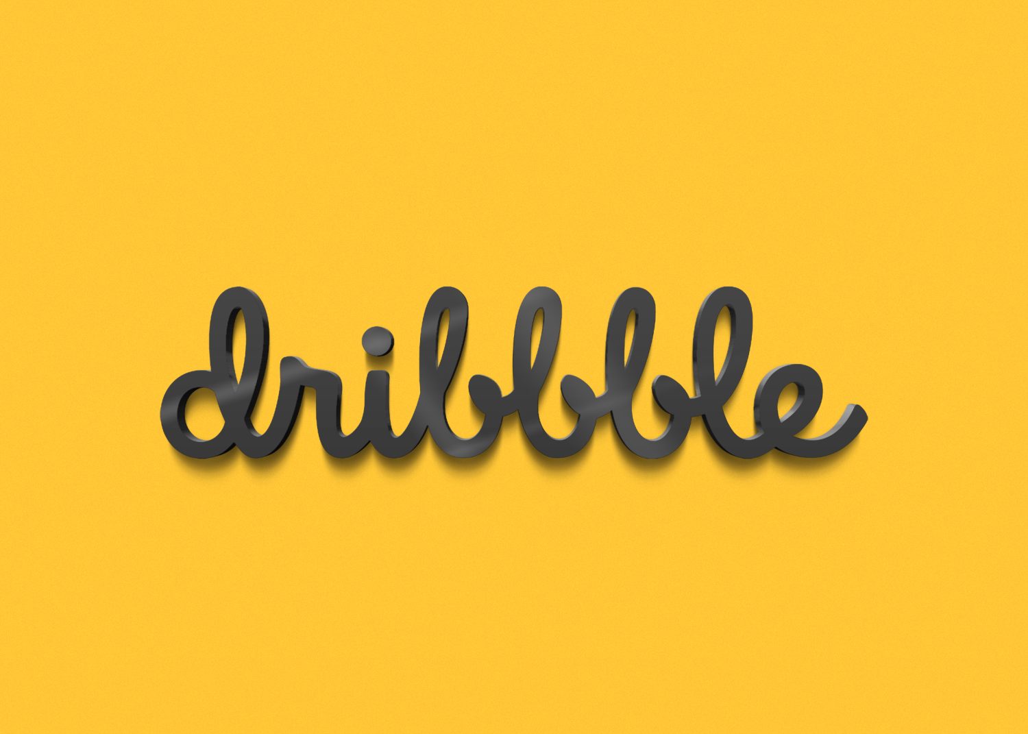 dribbble Modern 3D logo mock-up