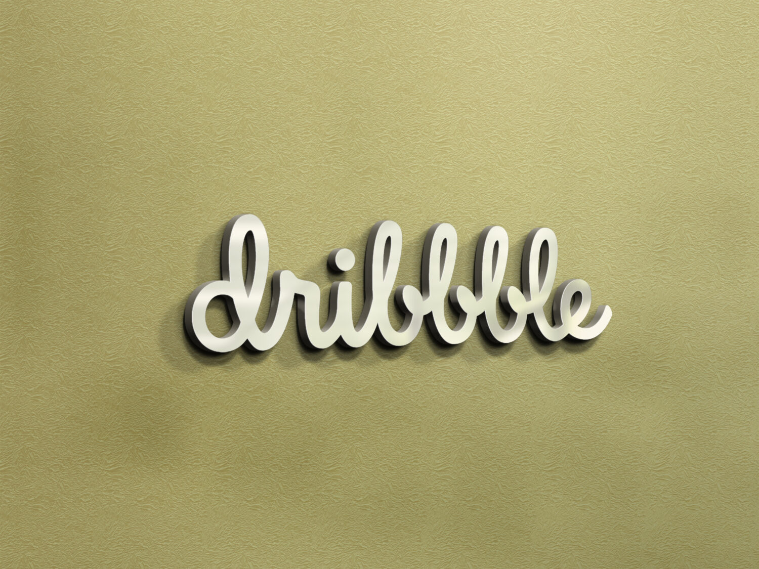 Dribbble New 3D Logo Mockup