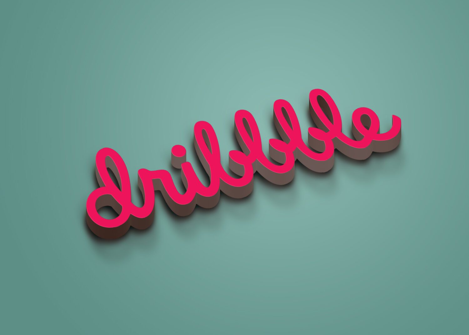 dribbble Free Online 3D Logo Mockup