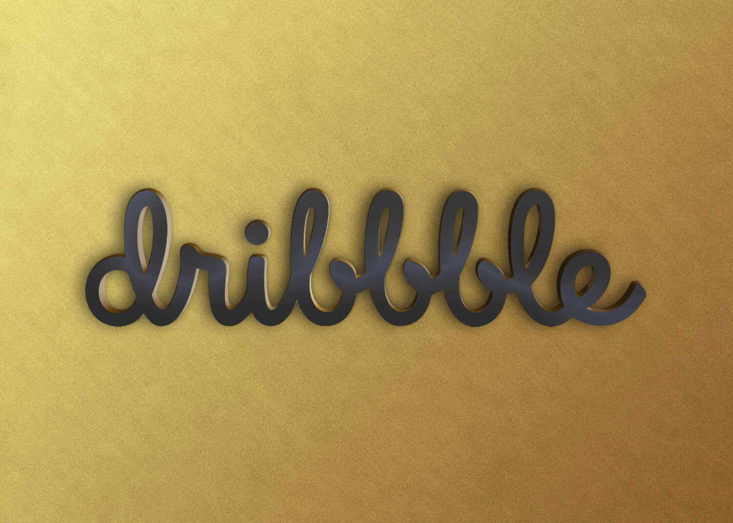 dribbble Free Plain 3D Logo Mockup