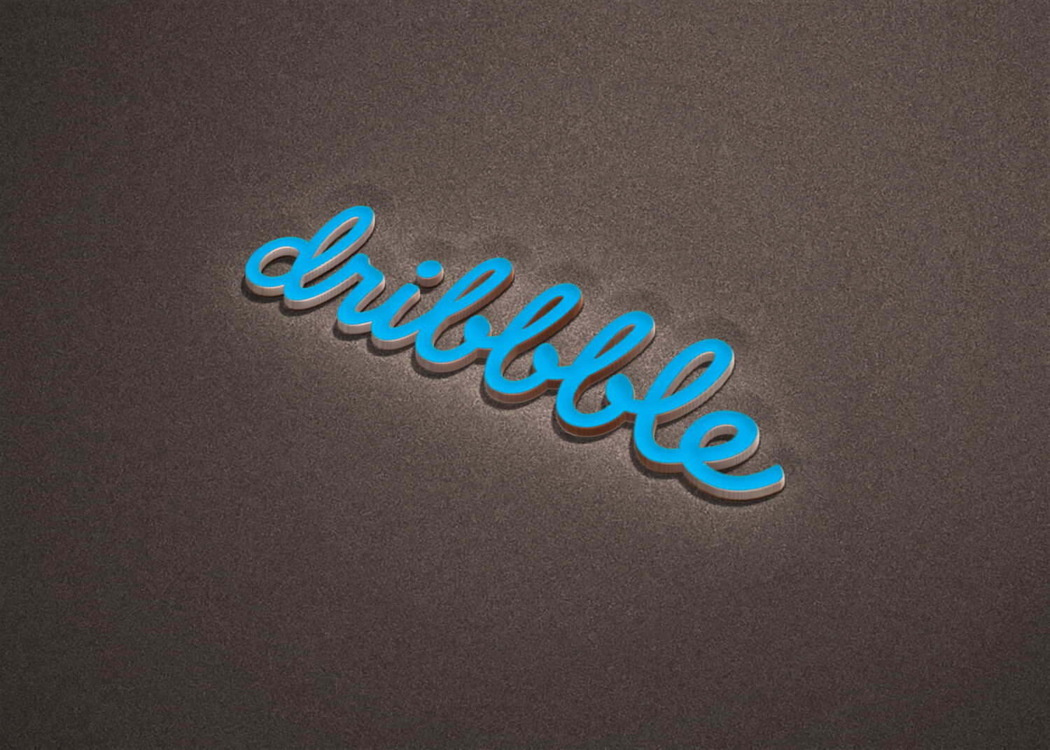 Dribbble Simple 3D Logo Mockup