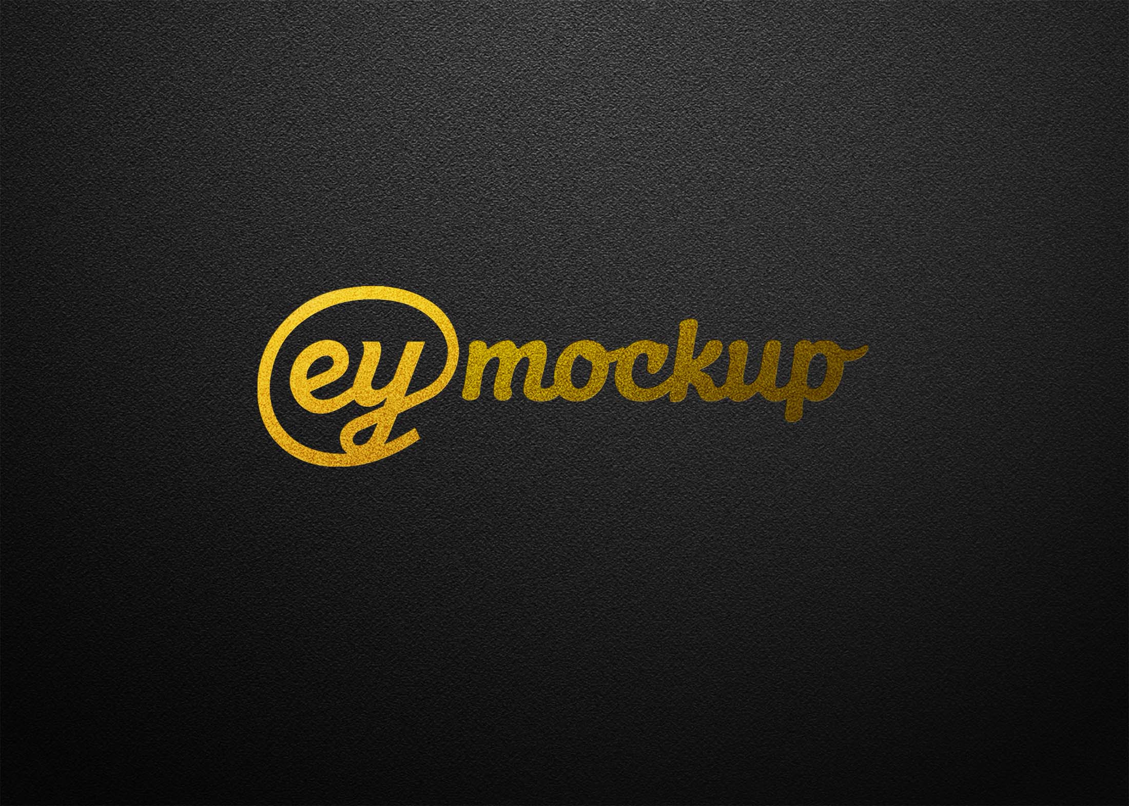 eymockup Gold Foil Logo Mockup