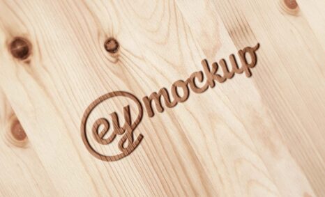 Eymockup Burn Wood Logo Mockup