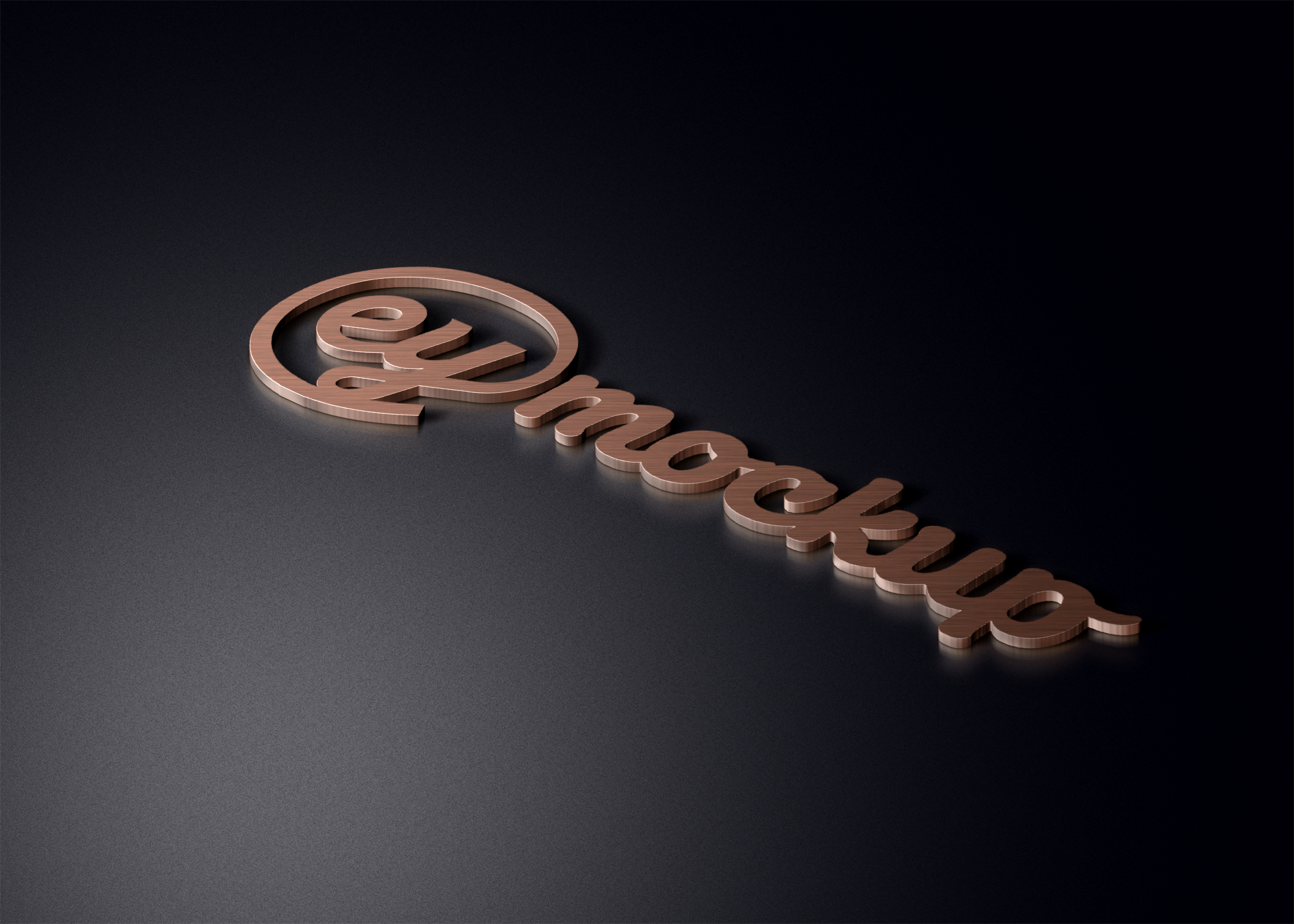 Eymockup Copper 3D Logo Mockup