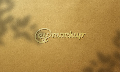 eymockup Gold Embross Logo Mockup