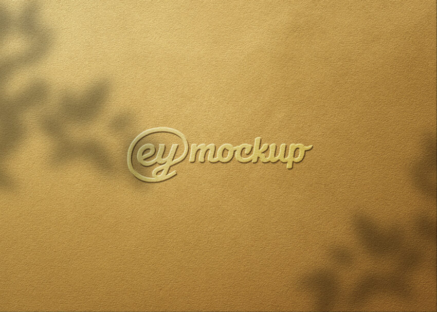 eymockup Gold Embross Logo Mockup