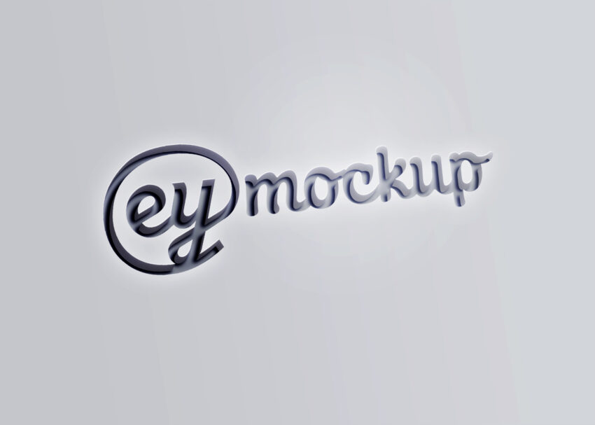 eymockup Laser Cut Logo Mockup