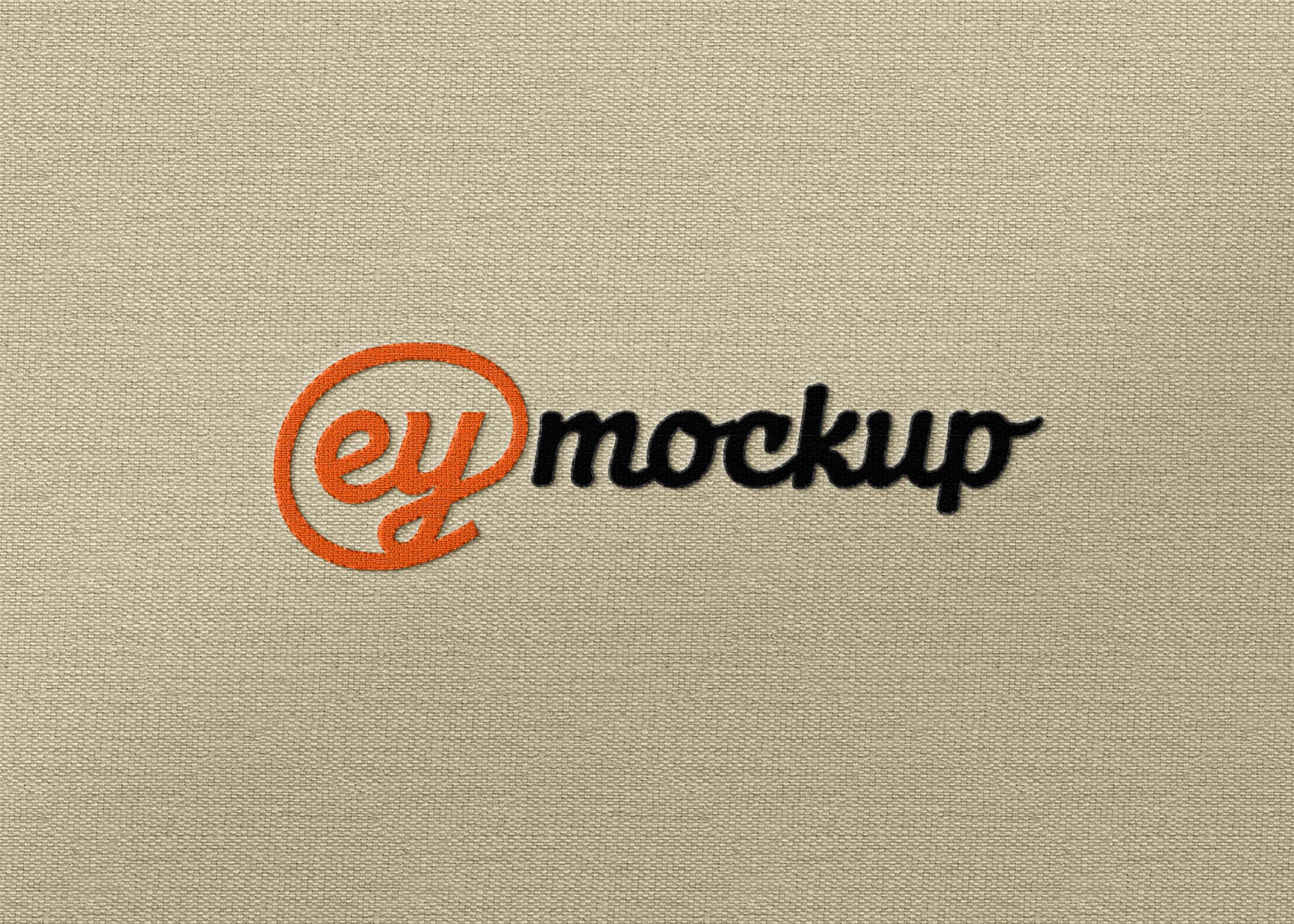 eymockup Plain Embroidery Logo Mockup