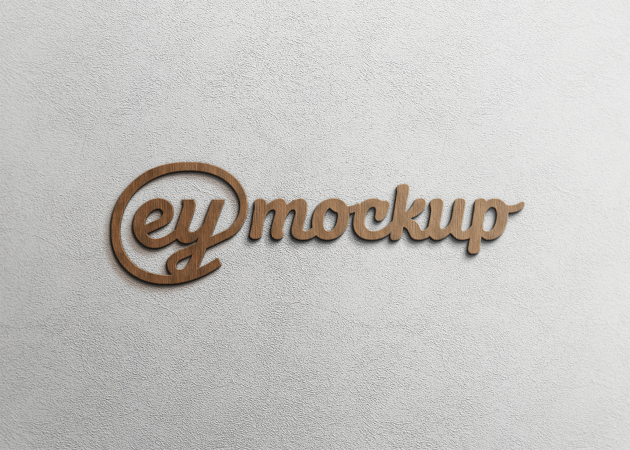 eymockup Realistic 3d Wood Logo Mockup