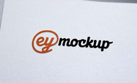 eymockup Realistic Embross Logo Mockup