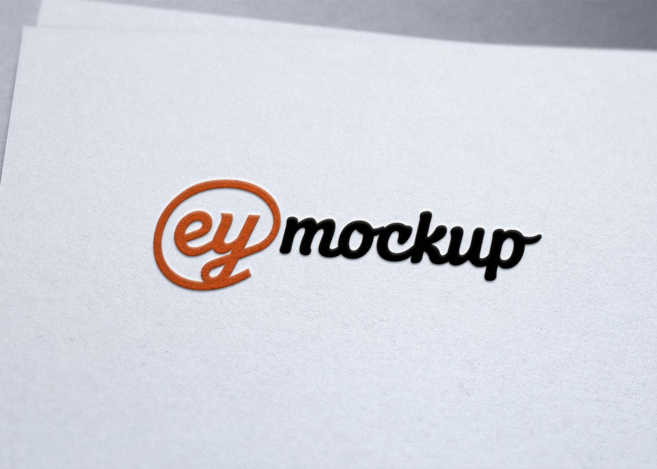 eymockup Realistic Embross Logo Mockup
