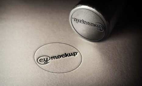 eymockup Round Stamp Logo Mockup
