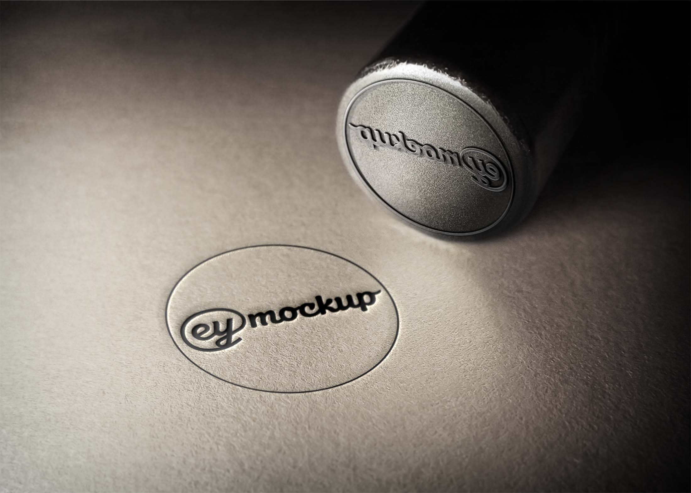eymockup Round Stamp Logo Mockup
