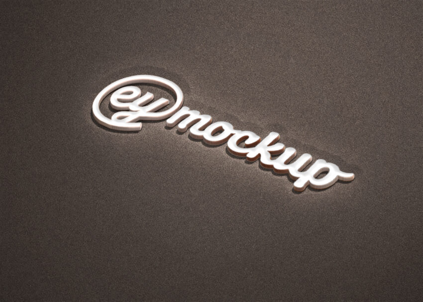 eymockup Simple 3D Logo Mockup