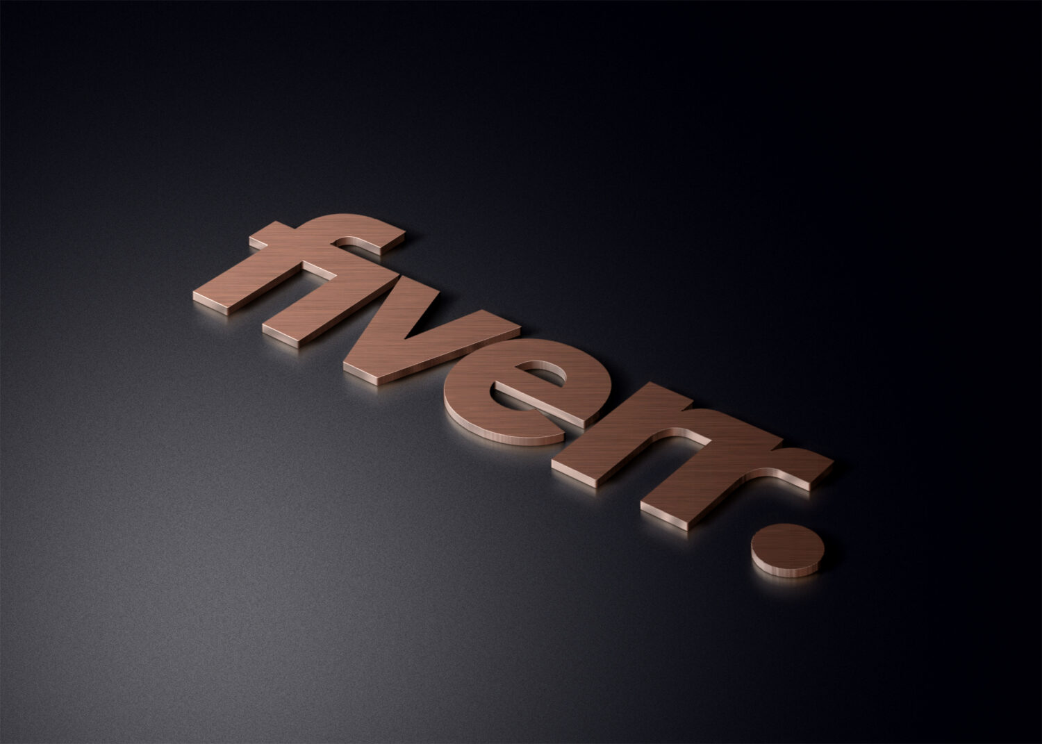 Fiverr Copper 3D Logo Mockup