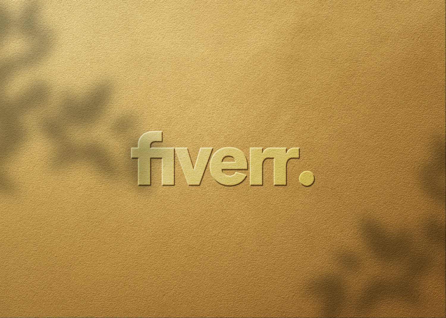 fiverr Gold Embross Logo Mockup