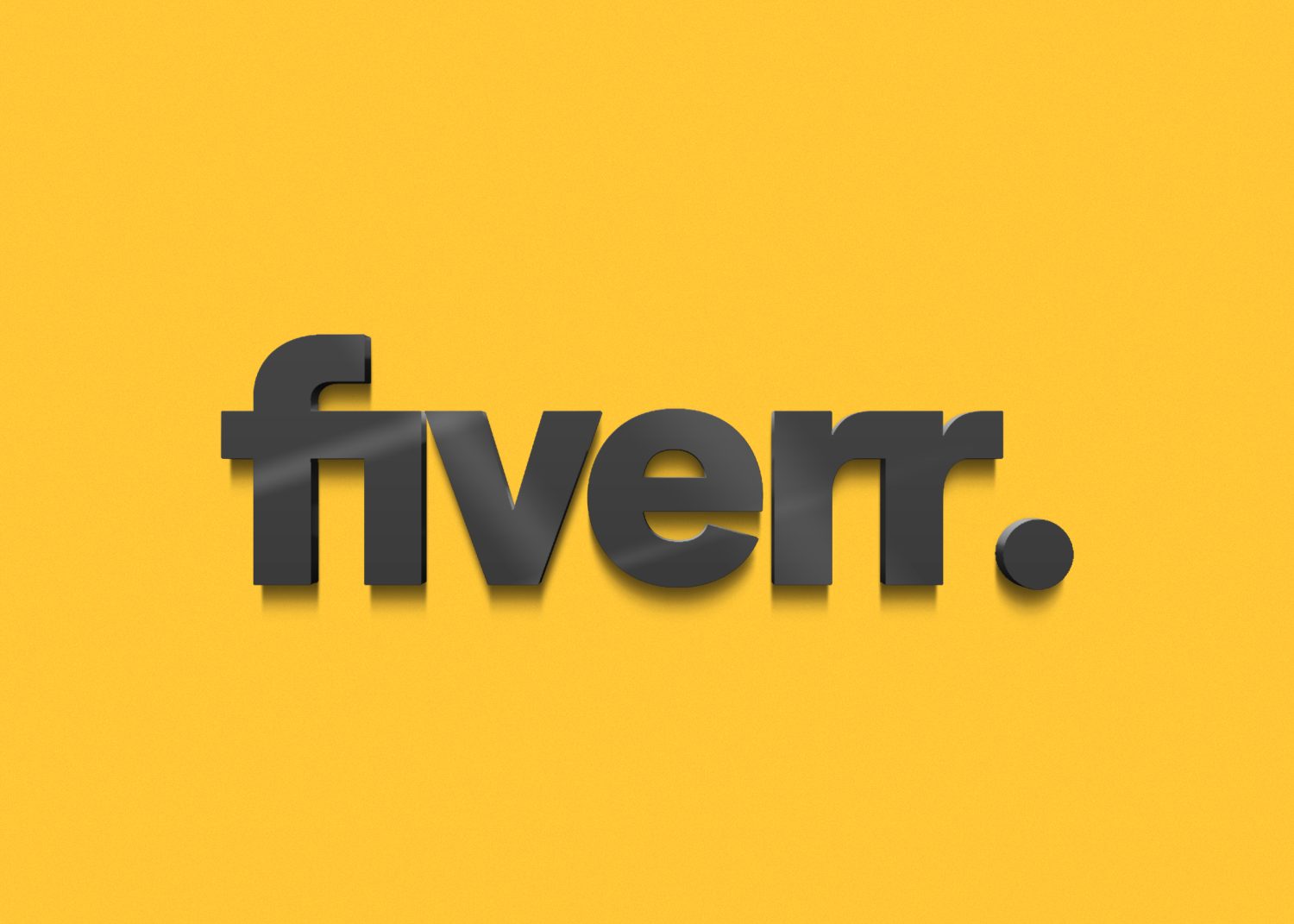 fiverr Modern 3D logo mock-up