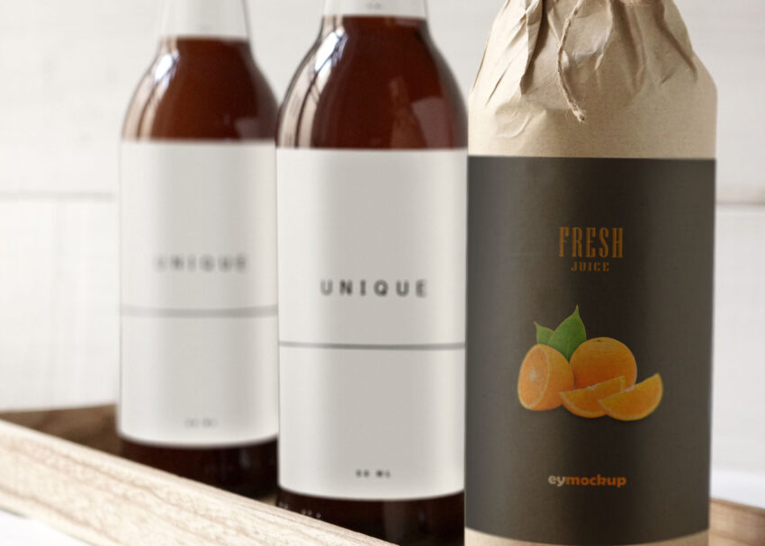 Free Beer Label Bottle Mockup