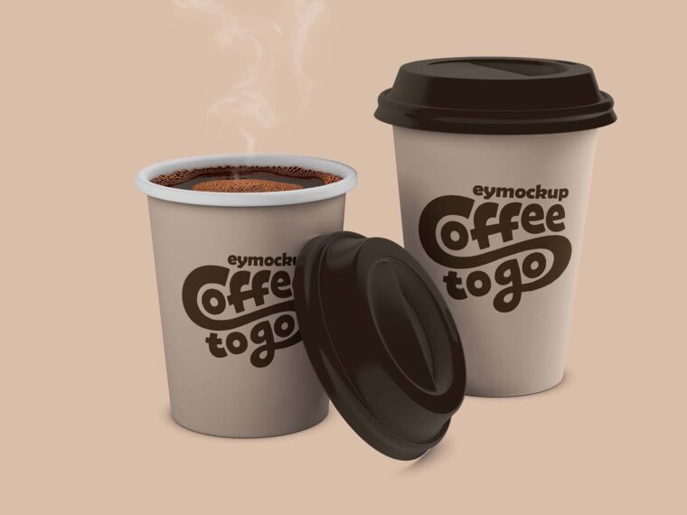 Free Hot Coffee Cup Mockup