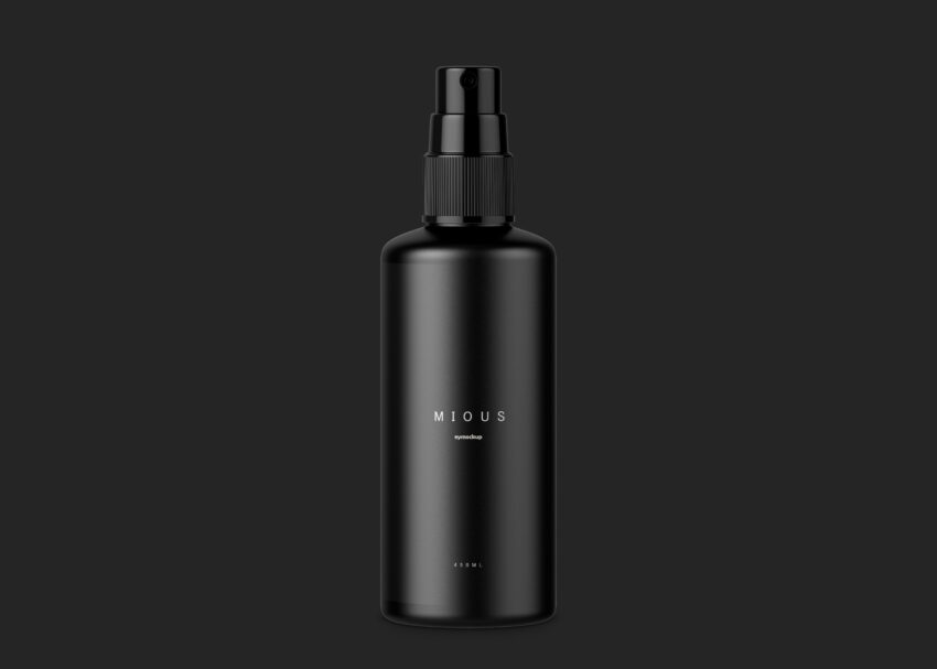 Free PSD Spray Bottle Mockup