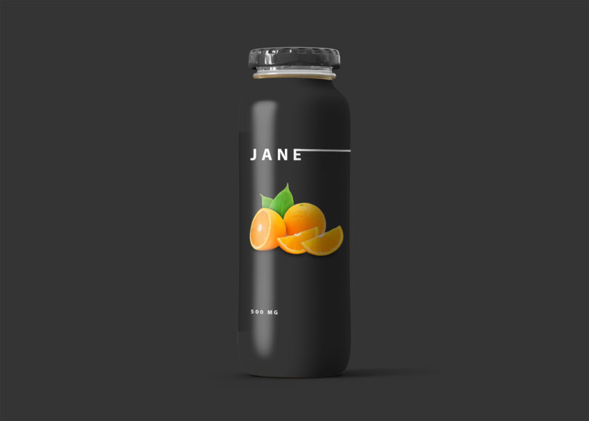 Free Psd Glass Juice Bottle Mockup