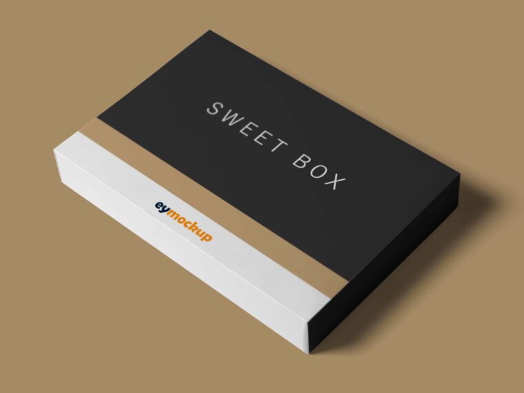 Free Sweet Box Label Mockup