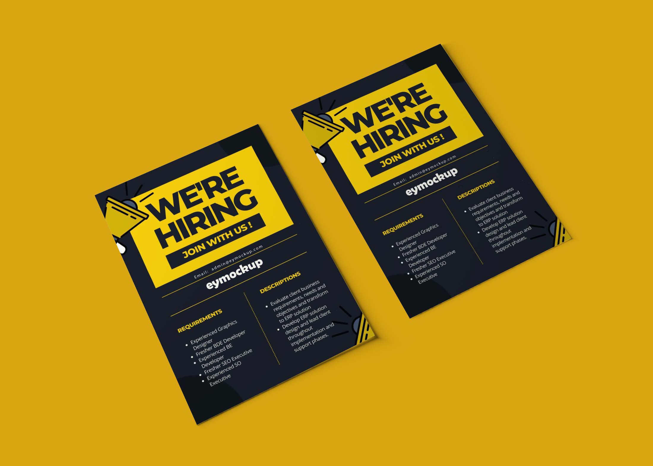 Free Unique Flyer Mockup