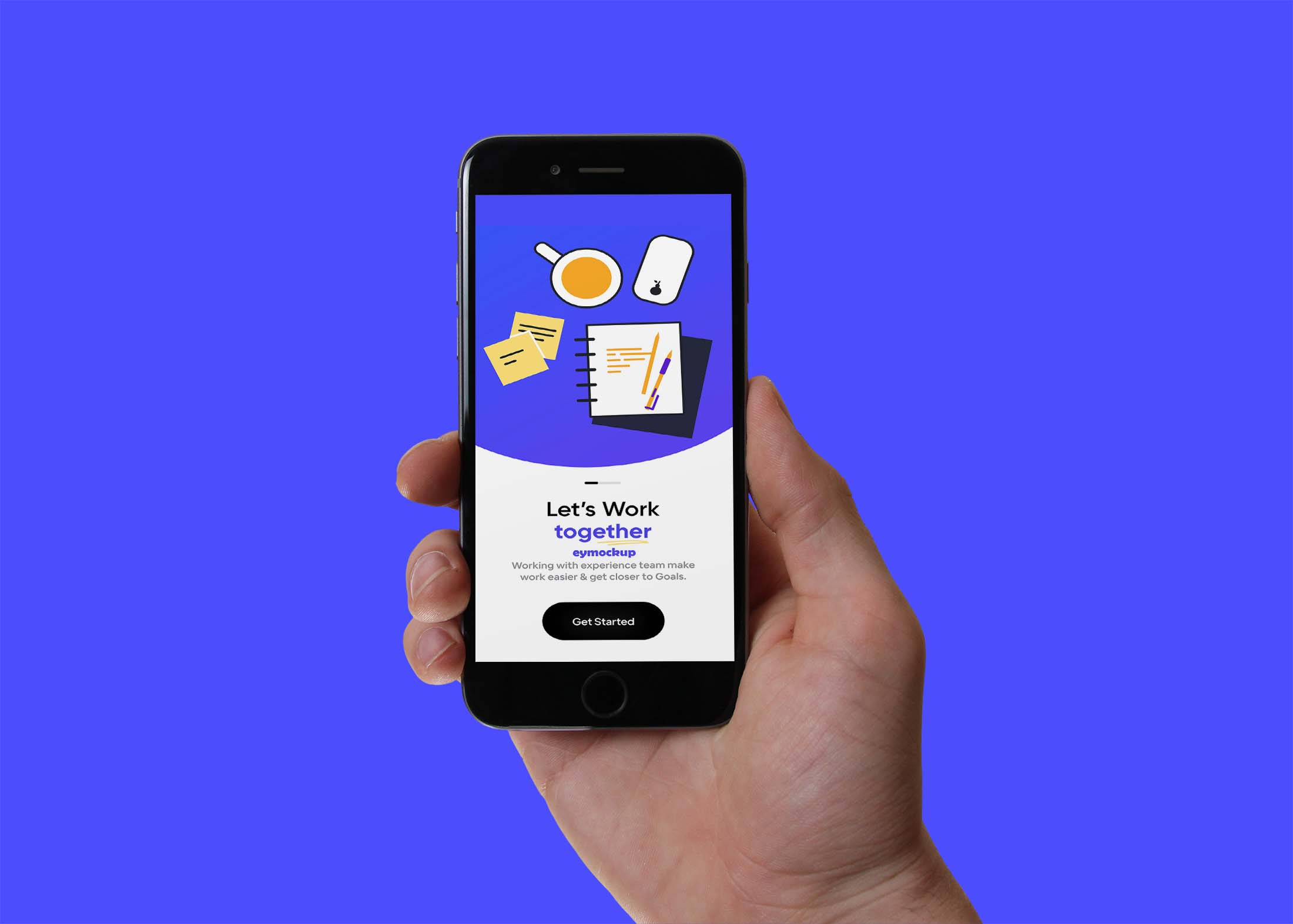 Free iPhone in Hand Mockup