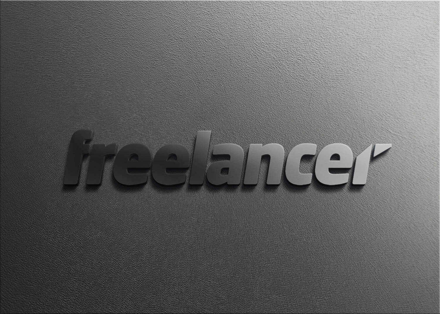 freelancer Free Clean 3d logo mockup