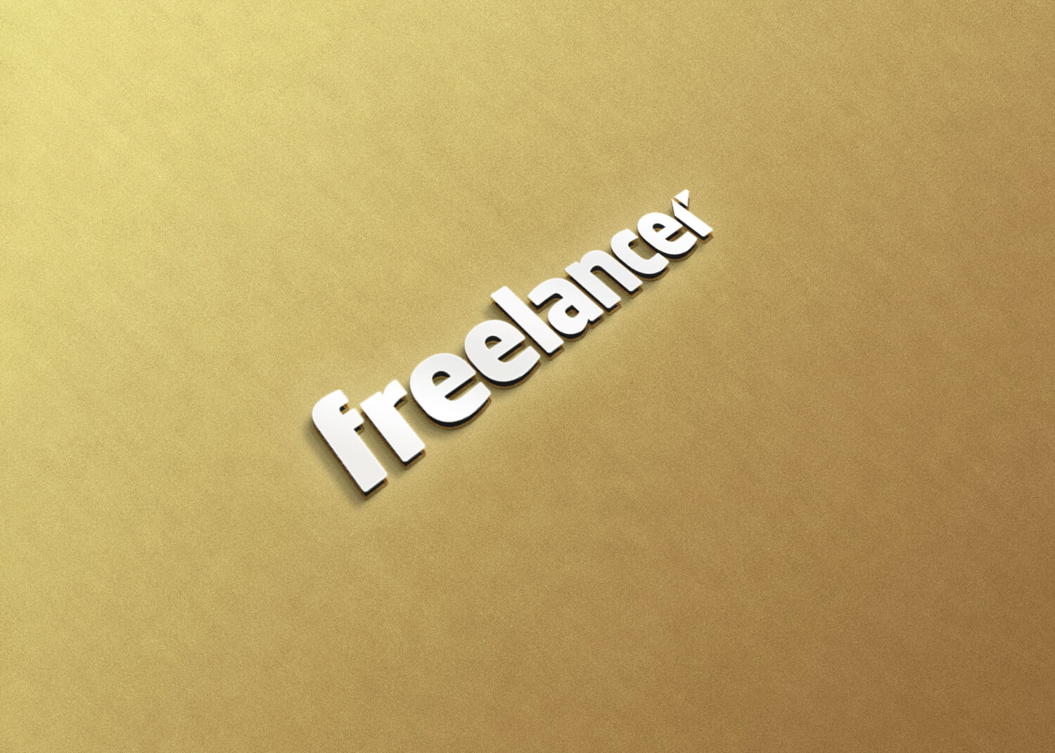 freelancer Gold 3D logo mockup