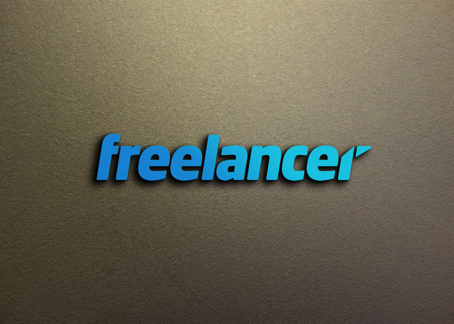 freelancer Free PSD 3D Logo Mockup