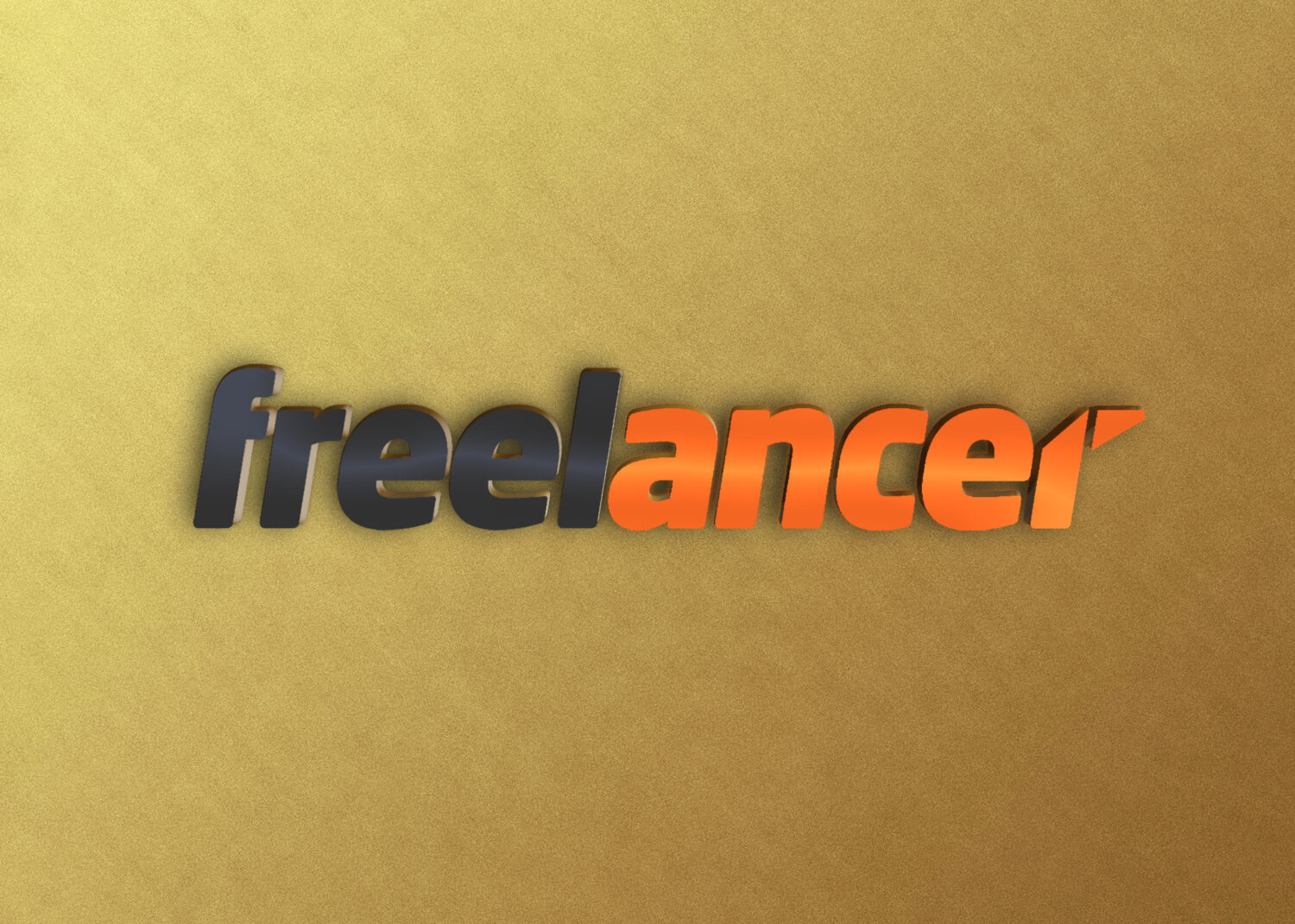 freelancer Free Plain 3D Logo Mockup
