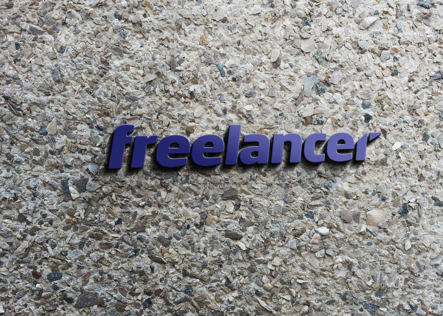 Freelancer Realistic 3D Logo Mockup