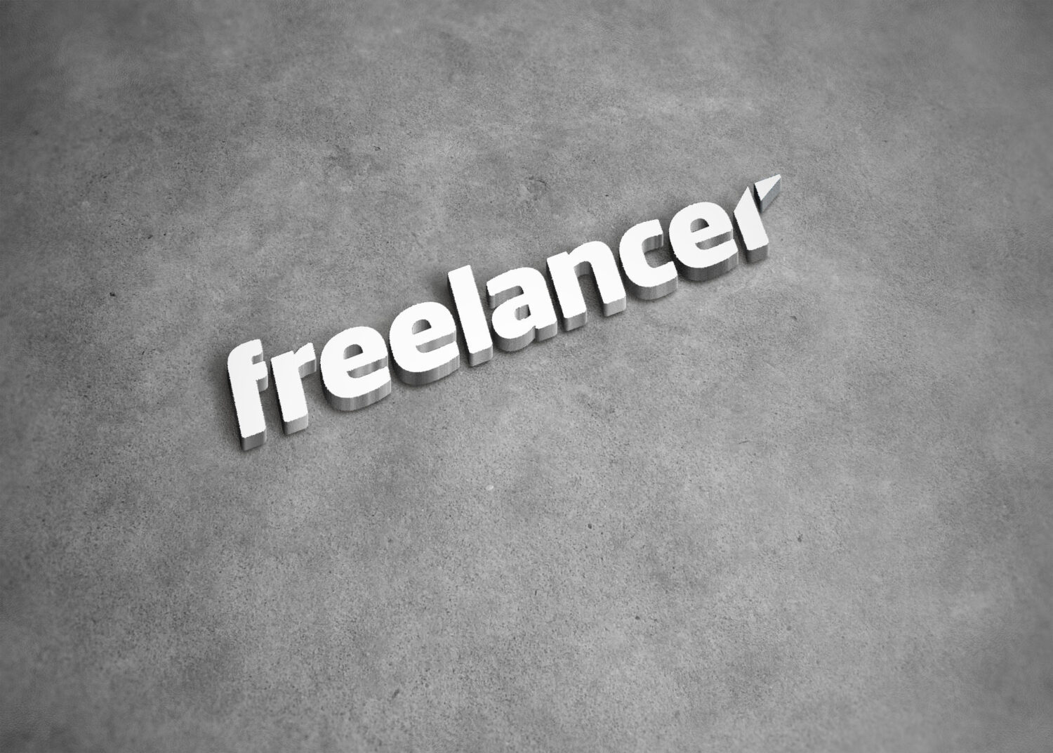 freelancer Road Background 3D Logo Mockup