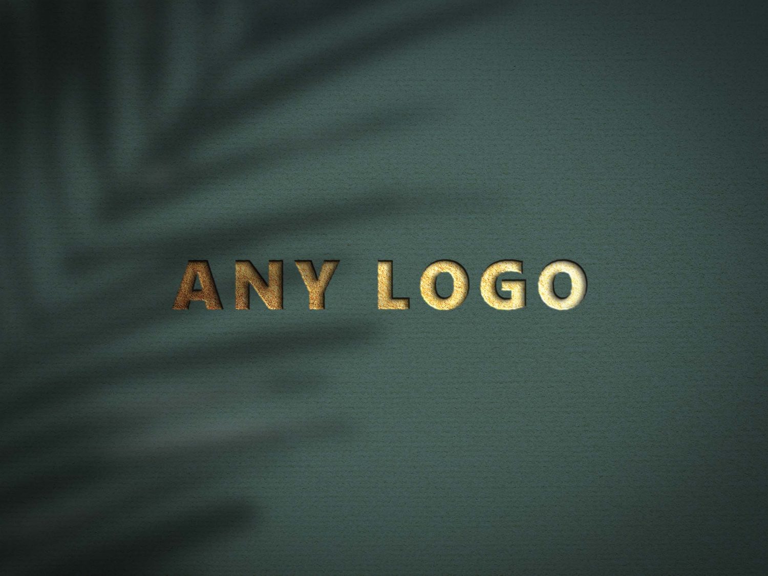 Gold Cut Logo Mockup