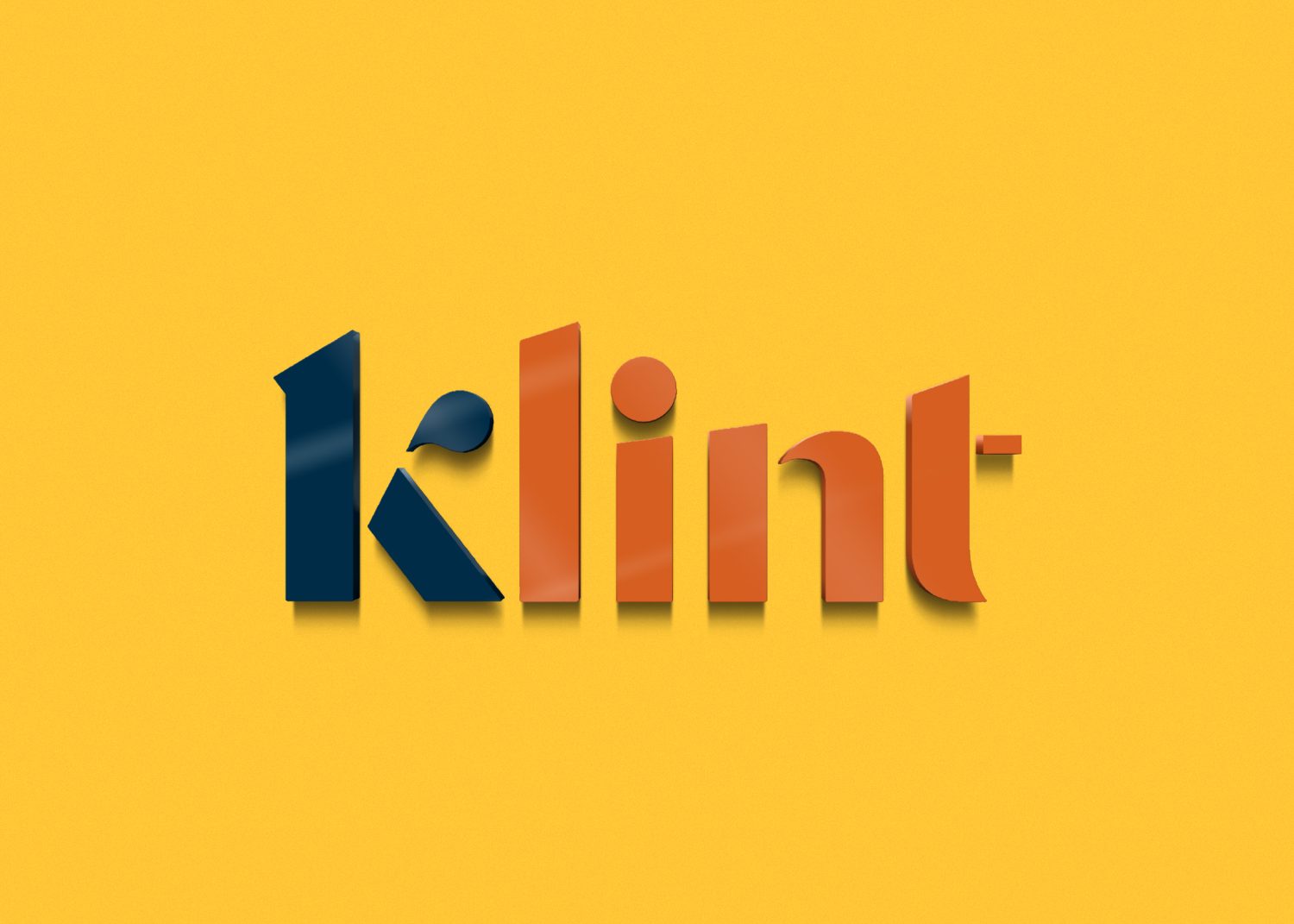 klint Modern 3D logo mock-up