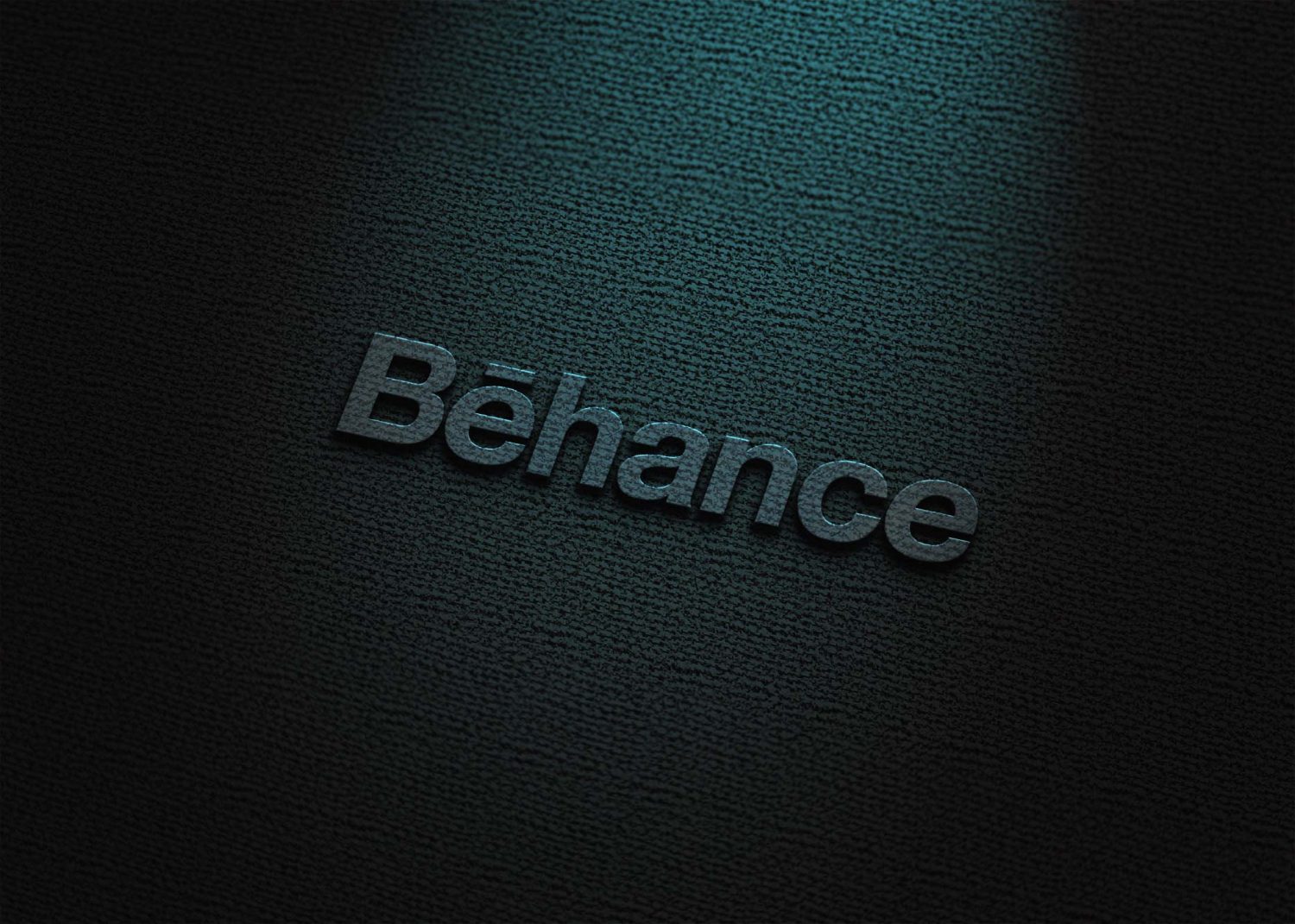 Behance Black 3D Logo Mockup