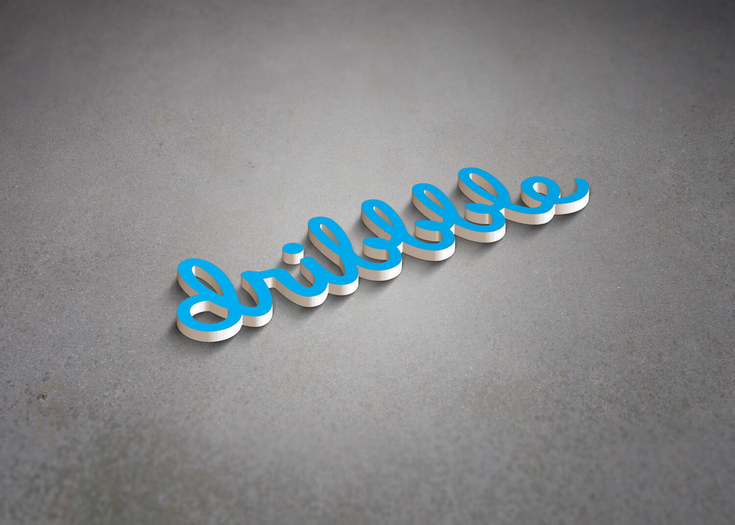 Dribbble 3D Wall Logo Mockup